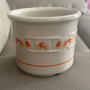 Longaberger Pottery Candy Corn 1 Pint Crock